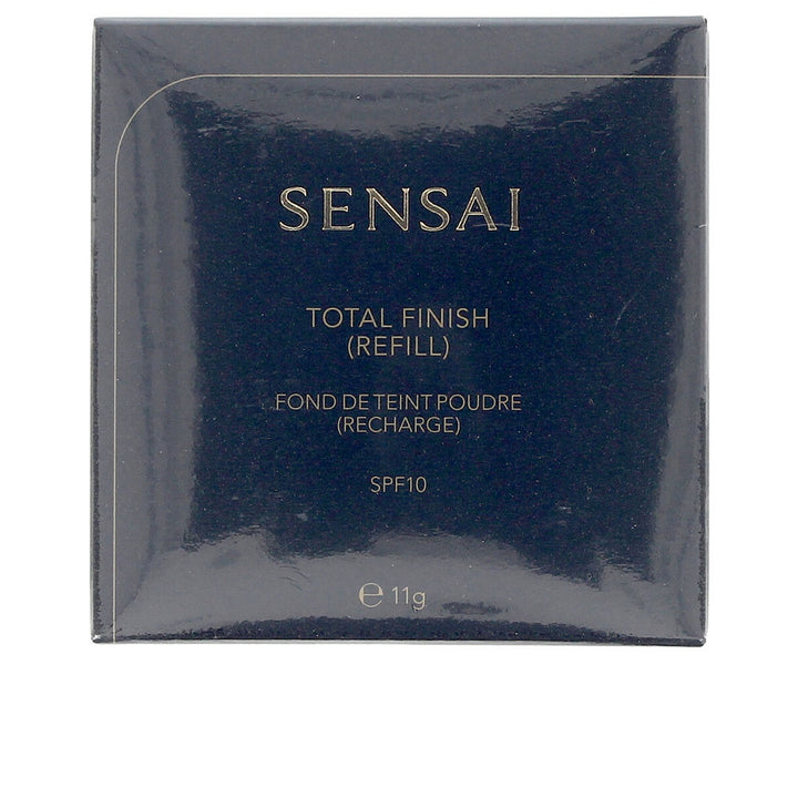 Sensai Dark blue paper compact powder foundation refill with SPF10, minimalist elegant design, matte velvety surface .