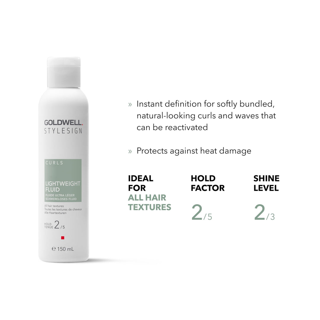 150 ml translucent bottle of lightweight curl-defining fluid for Unisex hair