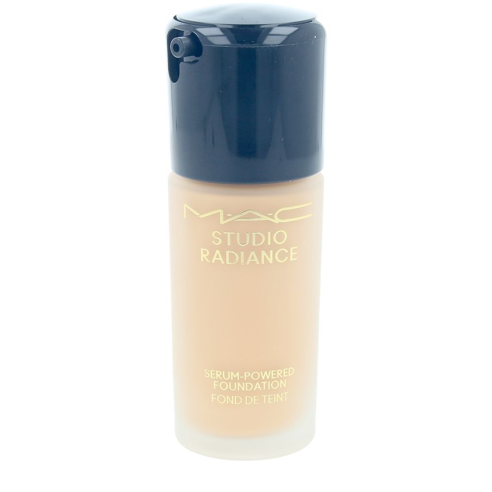 30 ml pump foundation bottle, dewy finish, shade NC20 displayed