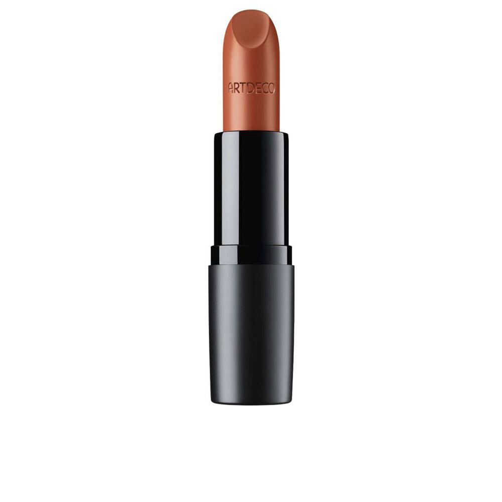Terracotta matte lipstick in 4 g stick, warm orange-brown shade