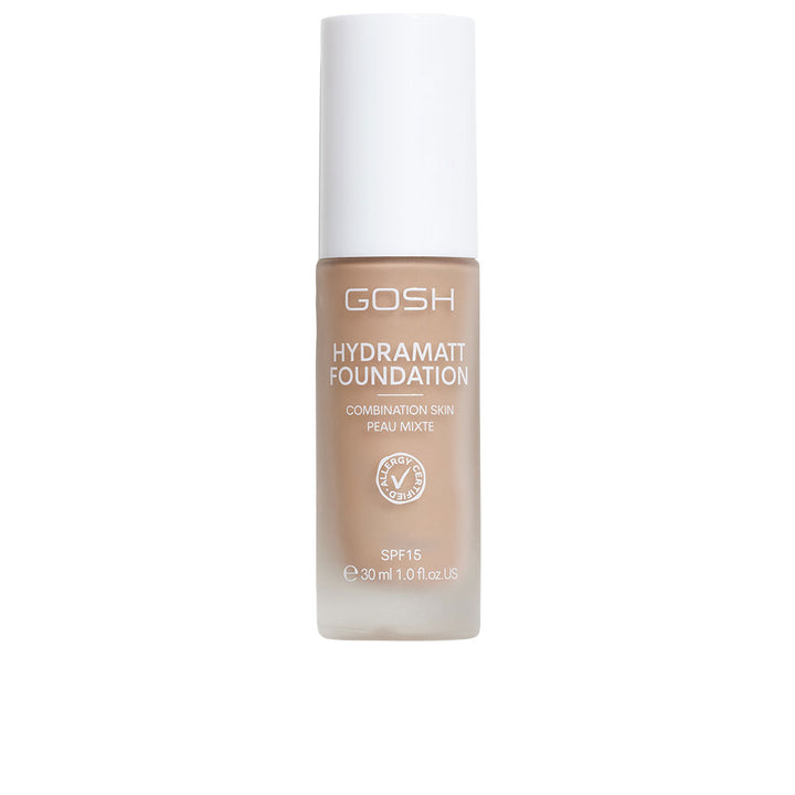 30 ml bottle of matte liquid foundation, shade 010 light, pump dispenser