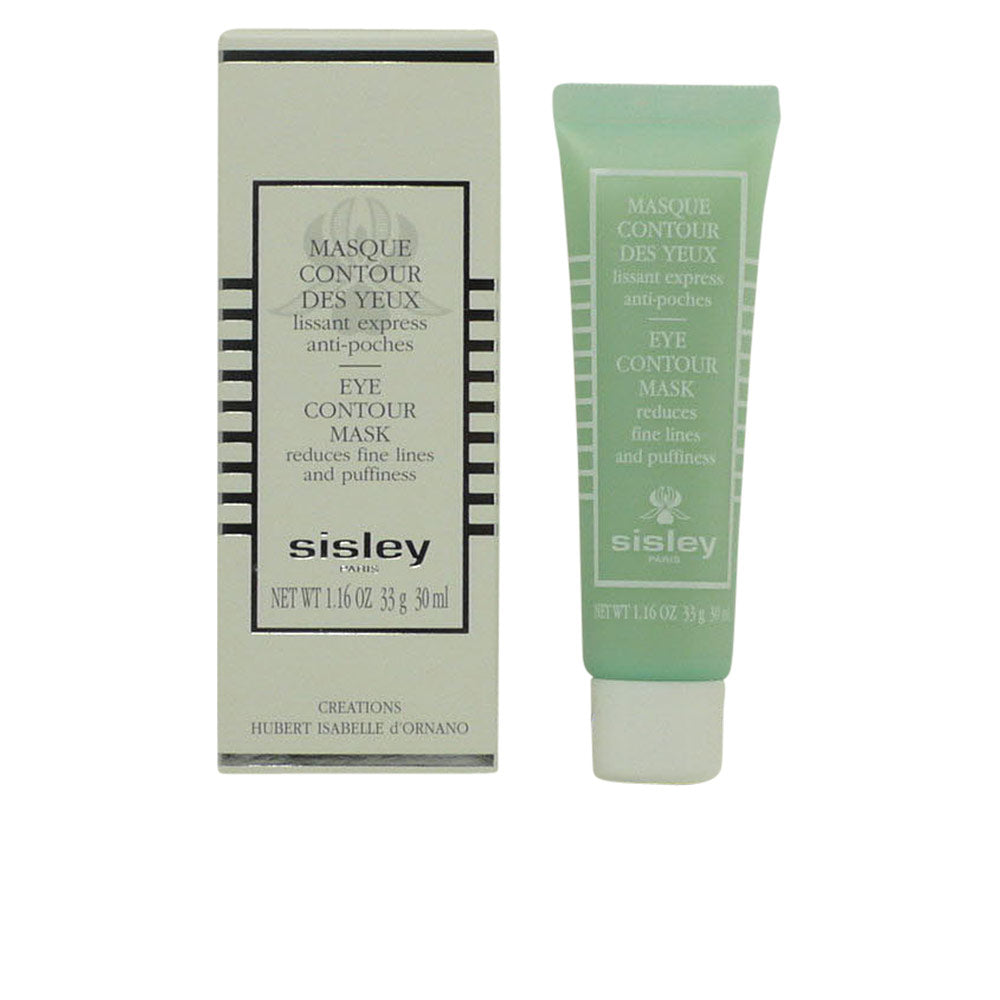 Sisley Light green and white plastic tube with black cap beside rectangular white cardboard box, minimalist printed text