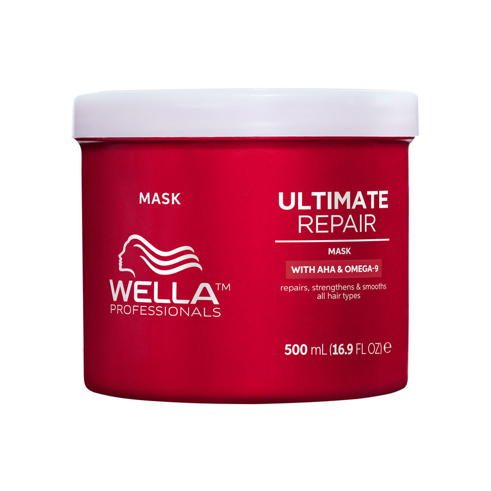 500 ml jar of creamy hair mask for repair, AHA and Omega‑9 focused formula
