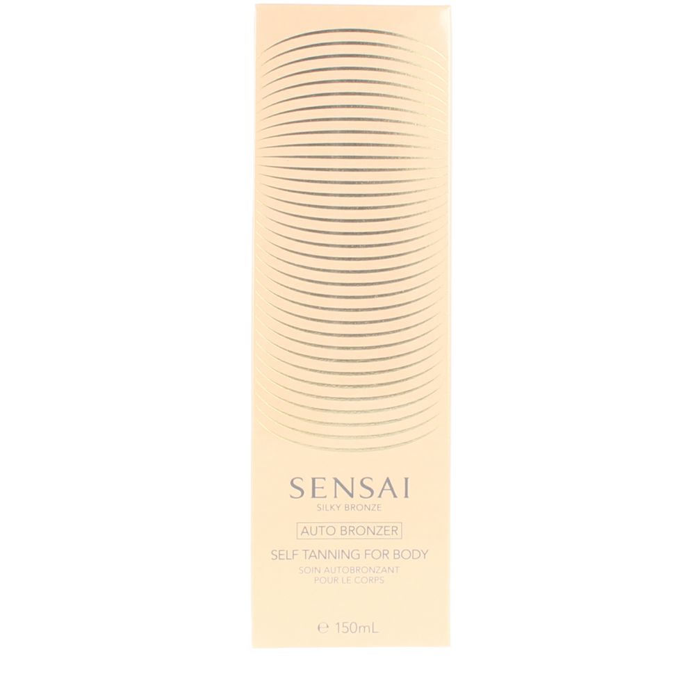 Sensai Beige rectangular cardboard box with gold curved lines, matte finish, text on front