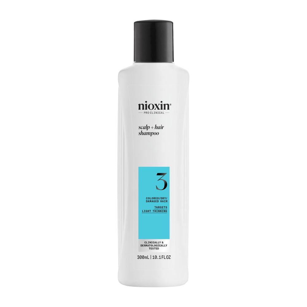 300 ml shampoo bottle for coloured, dry hair — mint-scented, System 3