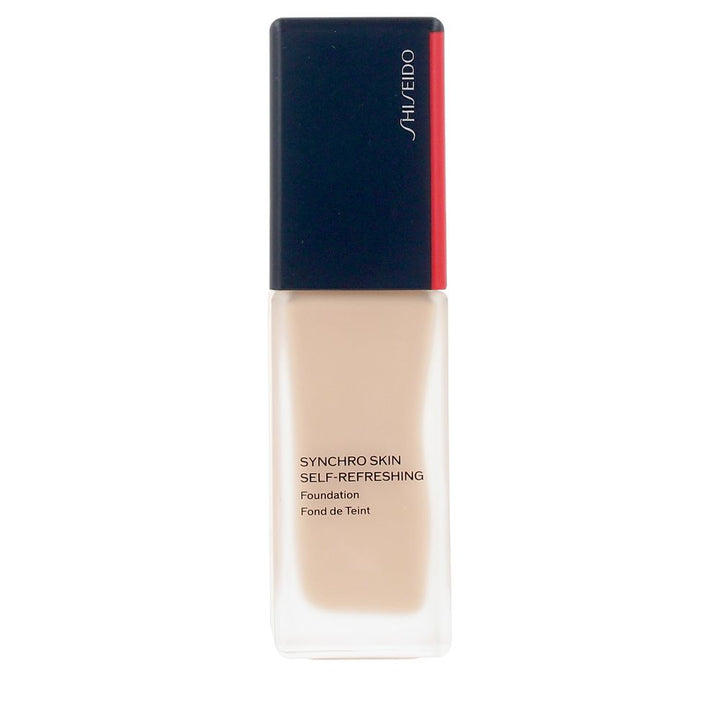 30 ml semi-matte liquid foundation bottle, SPF30, medium–high coverage