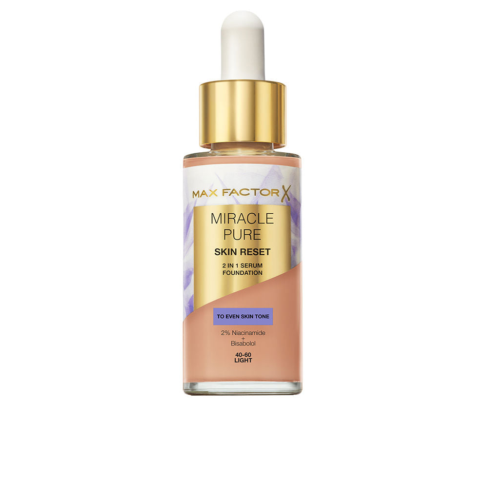 30 ml pump serum‑foundation in light shade, satin‑matte finish, Unisex product