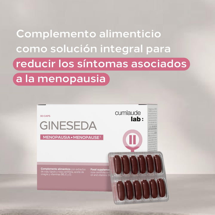 Cumlaude Lab Minimalist rectangular box and blister pack of white, pink, maroon oval capsules with labeled pink purpose band