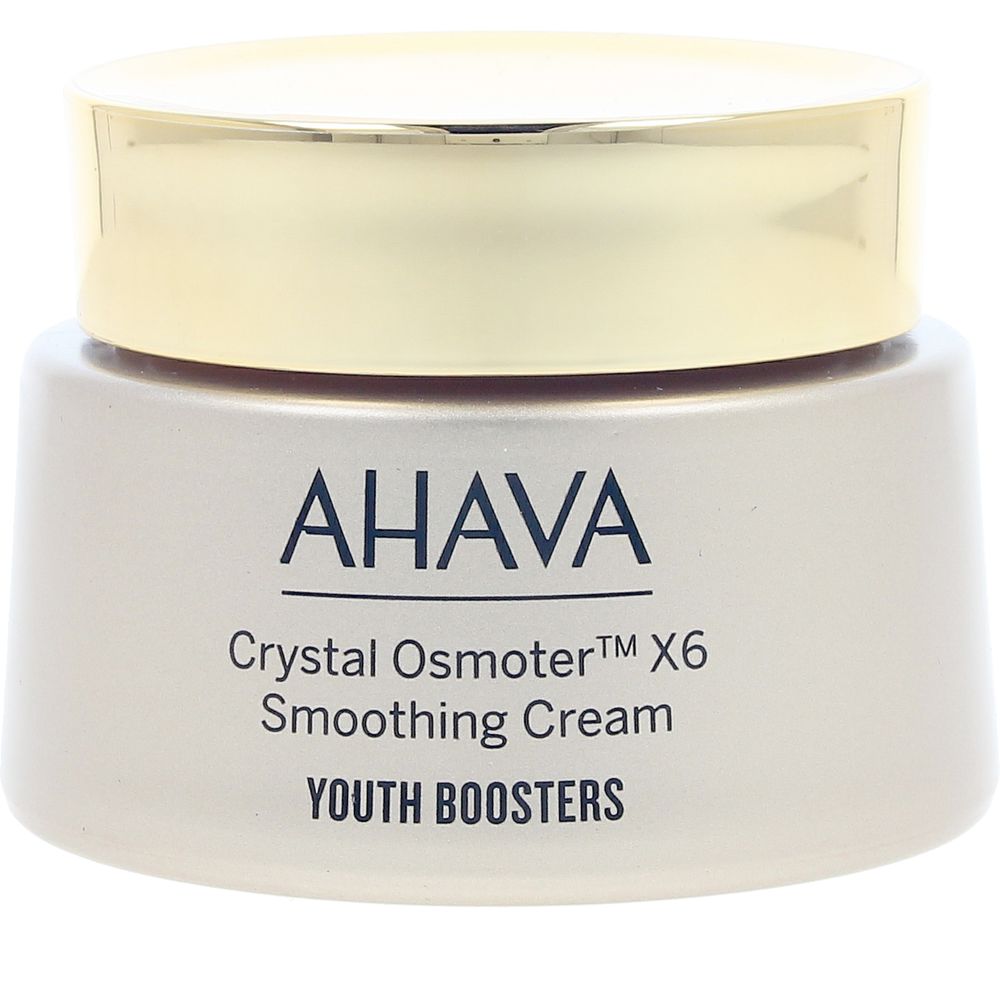 AHAVA Osmoter X6 hydrating gel-cream jar on neutral background