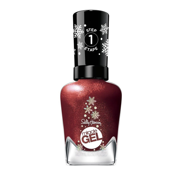 Deep garnet-brown gel-effect nail polish bottle, 9.17 ml, Unisex
