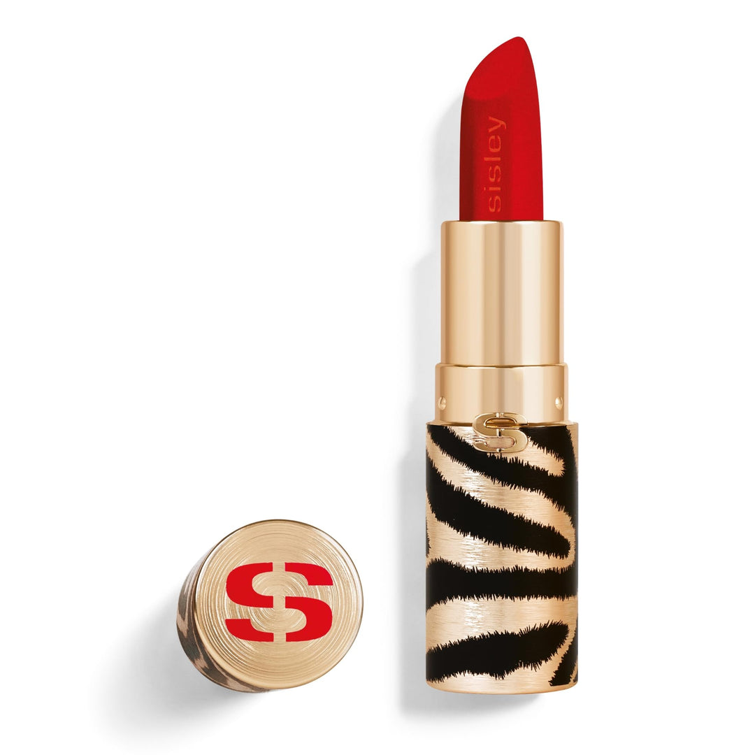 Refillable velvet matte lipstick in gold case, shade 41 Rouge Fl, 3.4 g