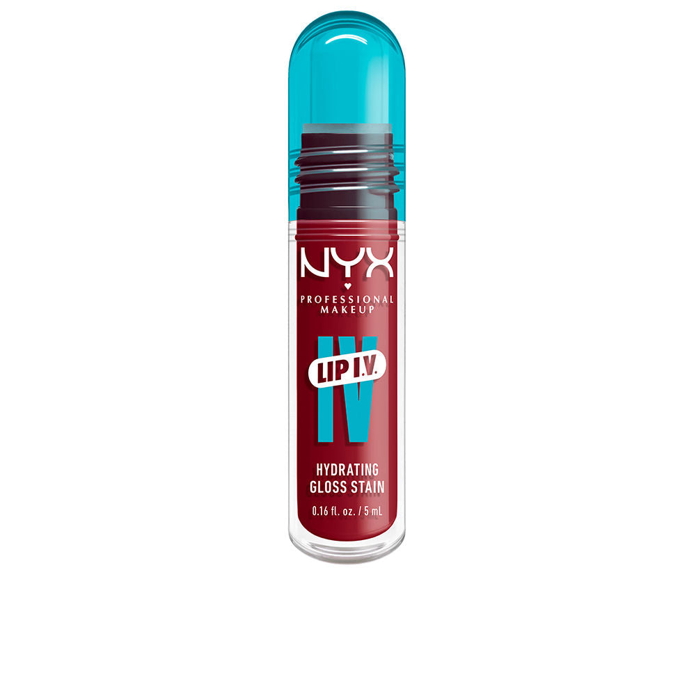 5 ml dual-finish lip tint in berry-cocoa shade, glossy wand visible