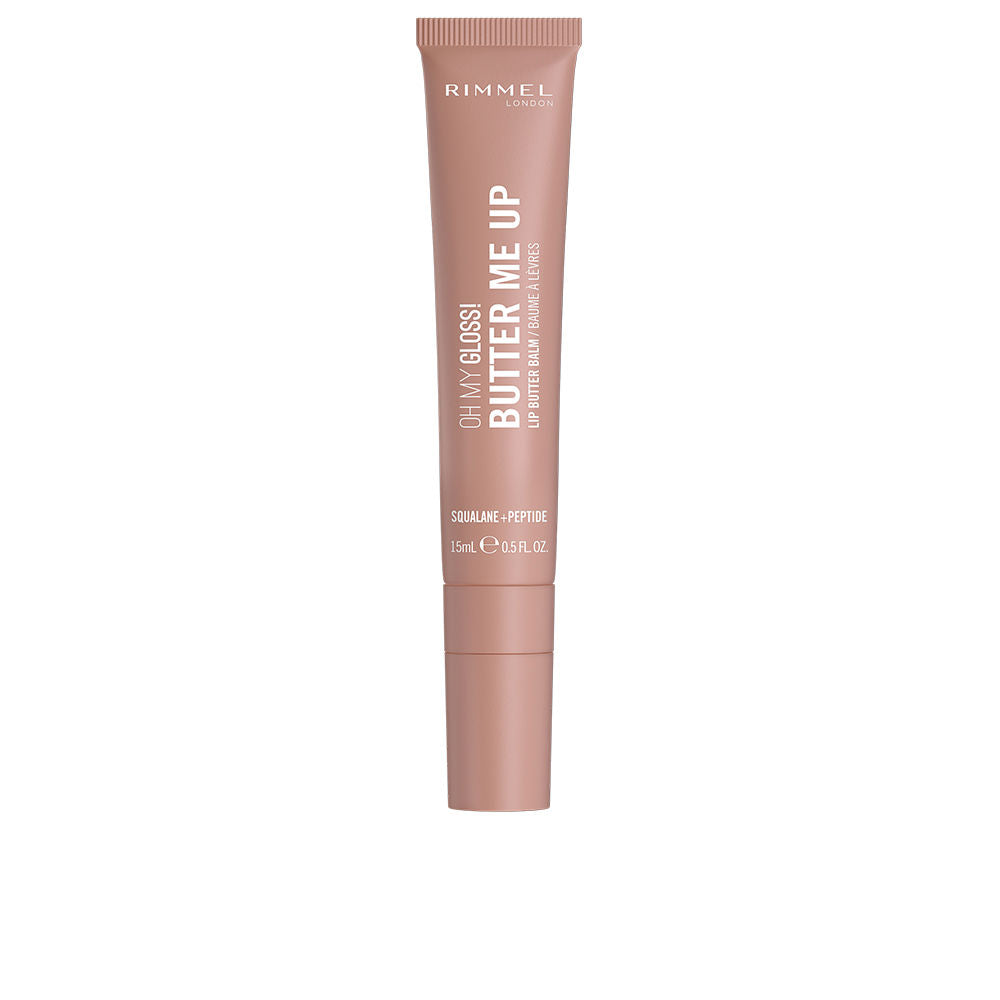 Creamy brown-tinted lip balm tube, glossy finish, 1 unit