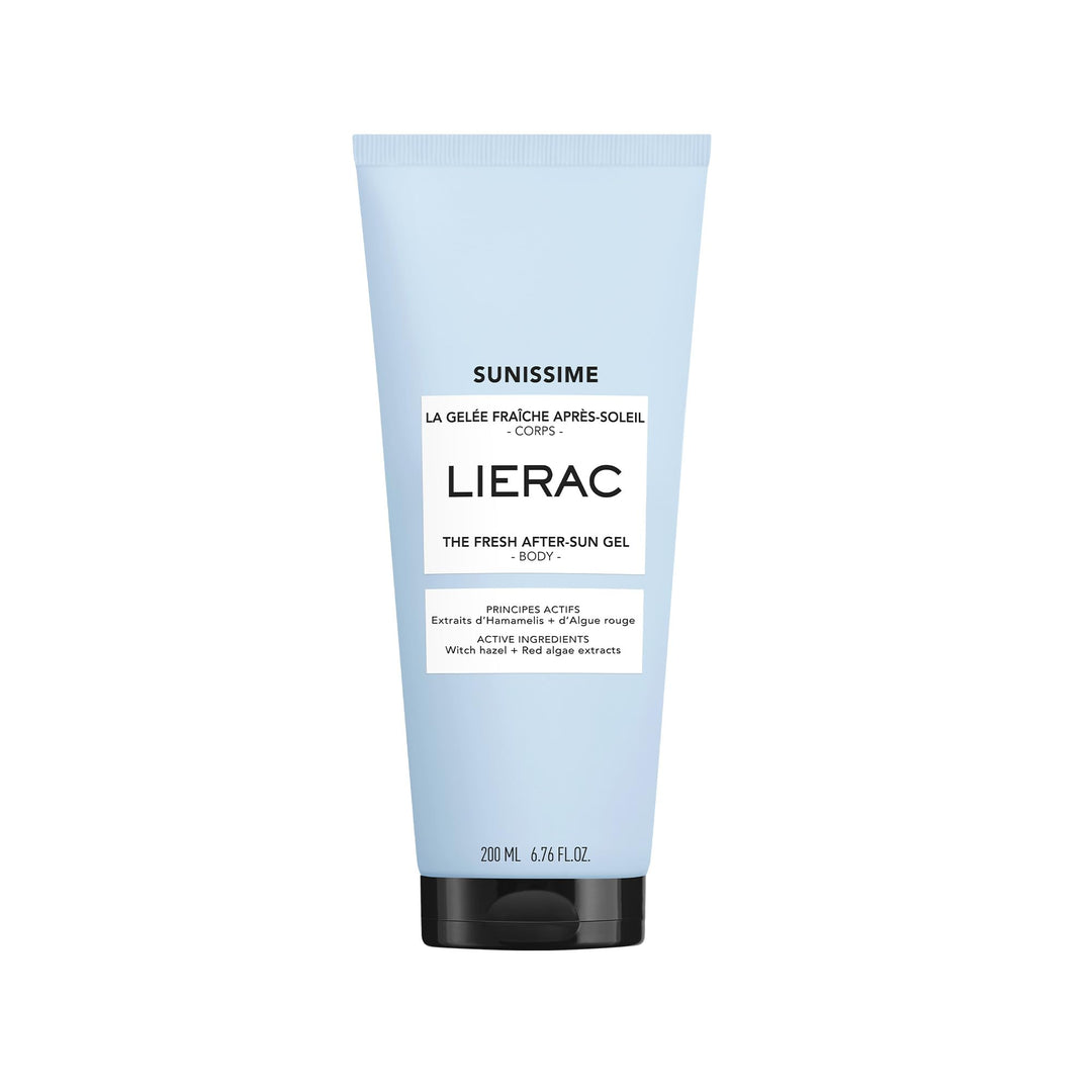 Tub of Lierac Soothing Aftersun Body Gel with cooling, hydrating gel inside