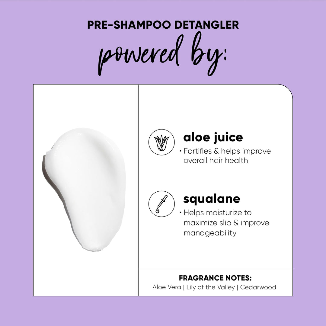355 ml clear detangler bottle with coconut and aloe ingredients, Unisex hair care