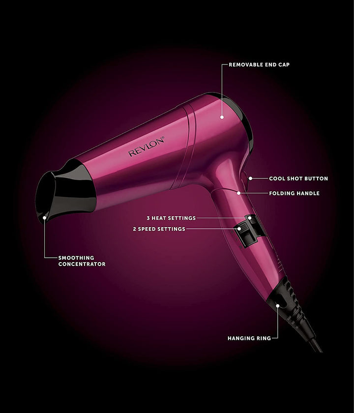 Oval ceramic hot air brush with mixed bristles, compact head, and long swivel cable