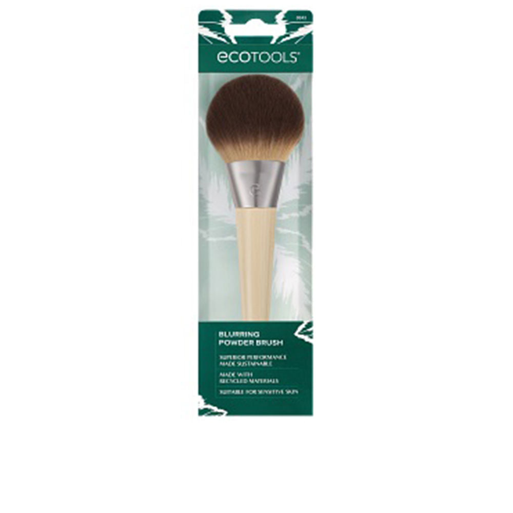 Soft rounded blush brush with gradient synthetic bristles, wooden handle and metal ferrule, Ecotools