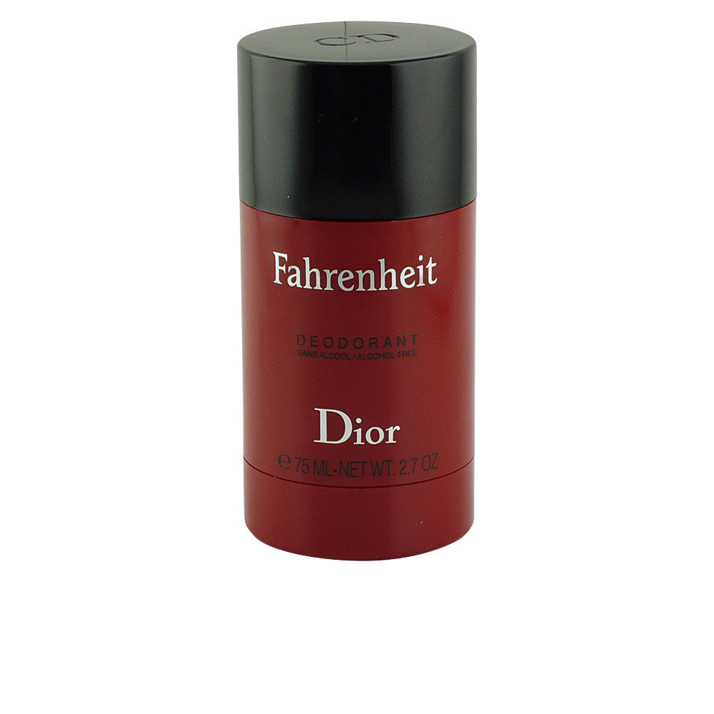 Dior Fahrenheit alcohol-free deodorant stick in minimalist packaging