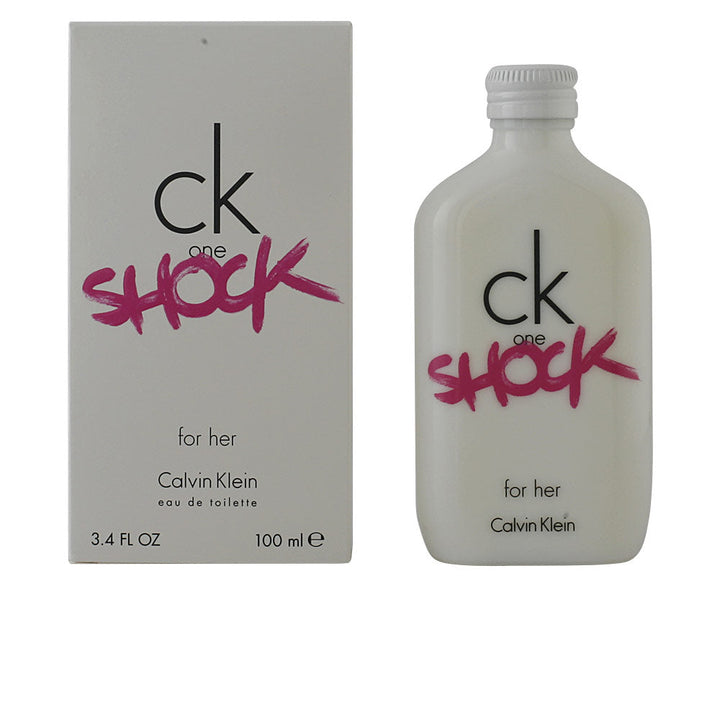 White perfume bottle with fuchsia graffiti, 200 ml Eau de Toilette for Women