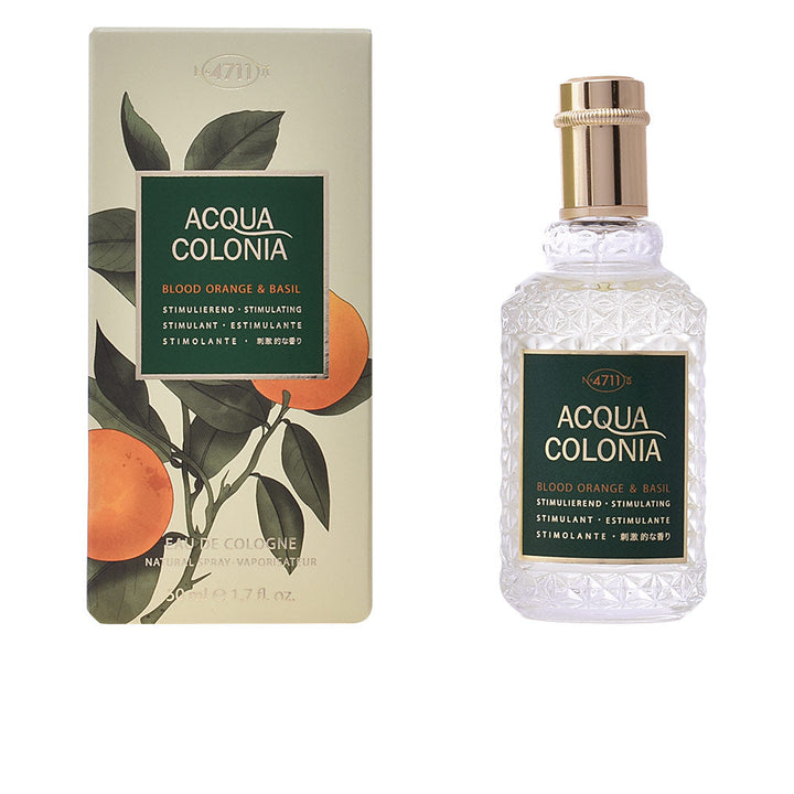 170 ml clear bottle of Blood Orange &amp; Basil Eau de Cologne, citrus and herb aroma