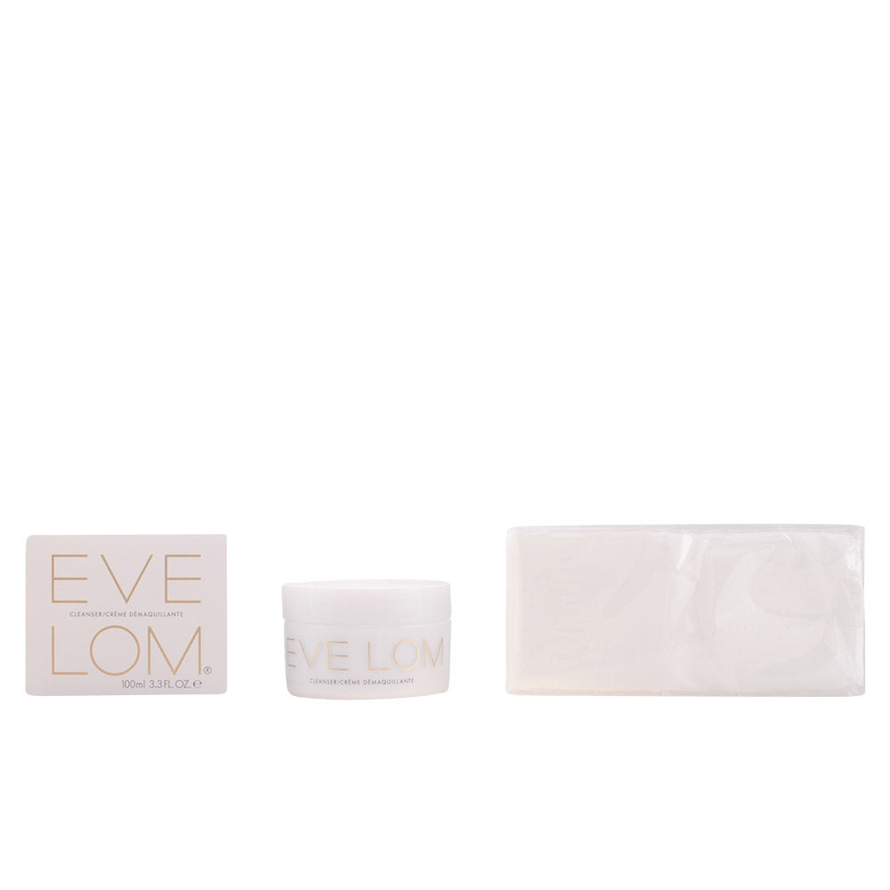 Jar of Eve Lom 5-in-1 cleansing balm with creamy texture and elegant packaging
