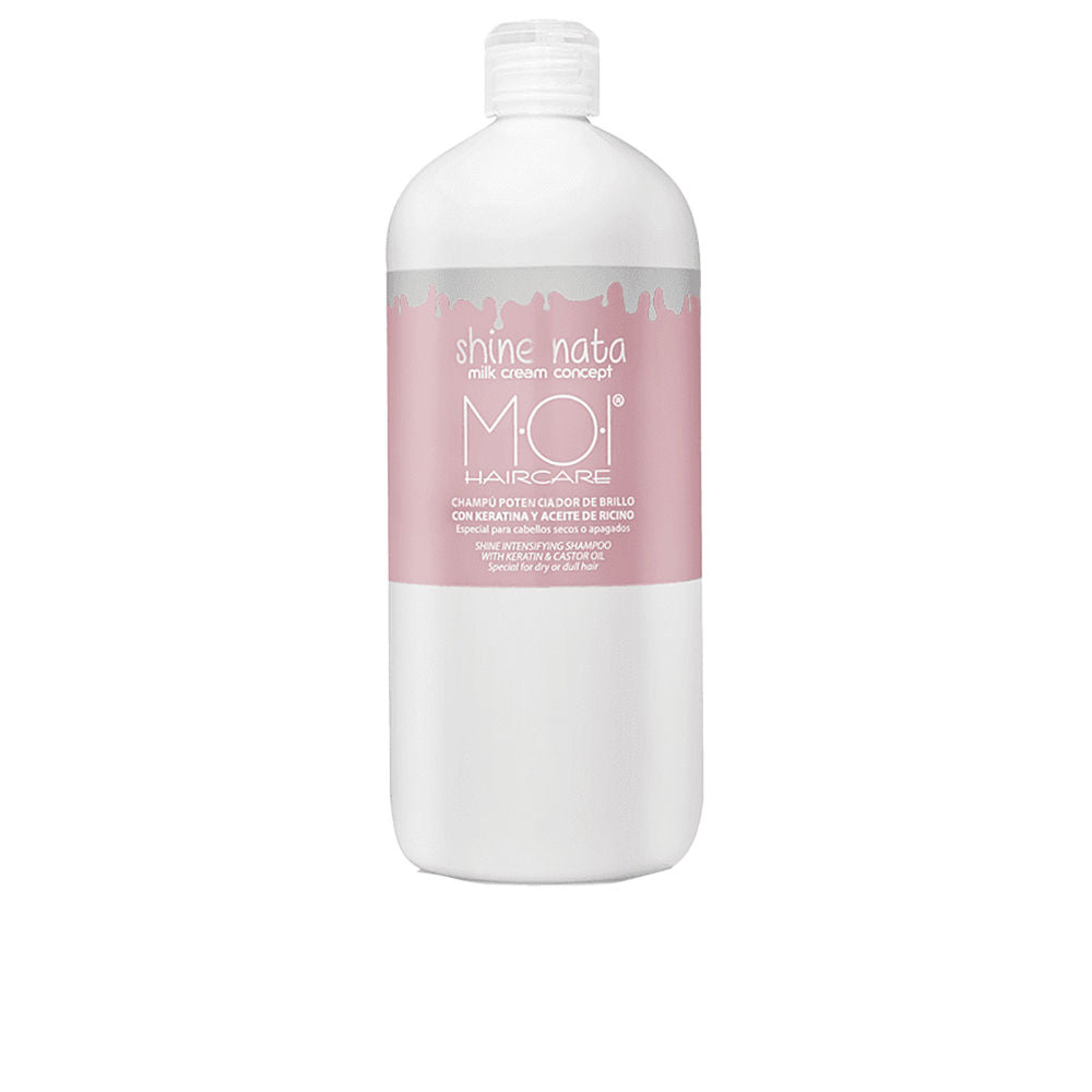 Large 1000 ml bottle of nourishing keratin and castor oil shampoo for dry hair