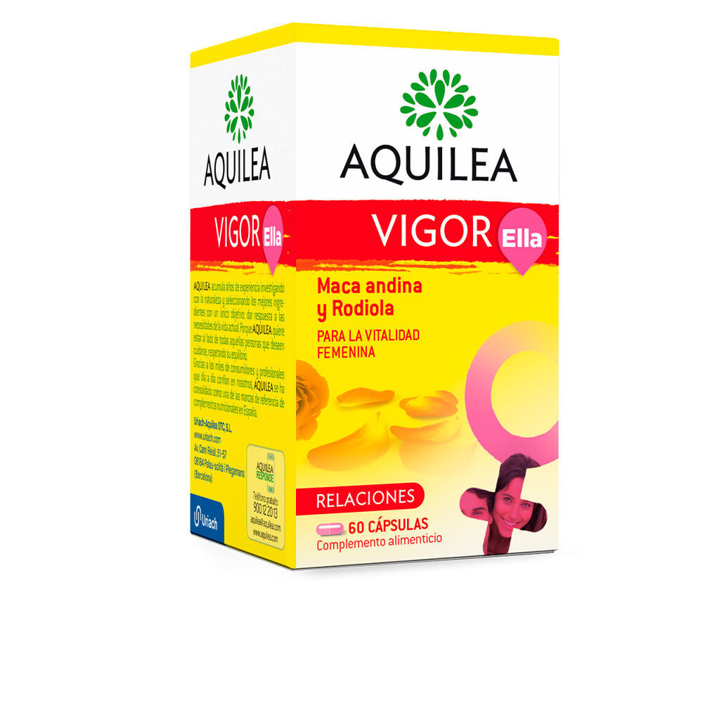 Bottle of Vigor She Aquilea capsules for women's vitality and energy support.