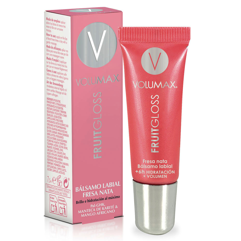 Gloss tube, strawberry-cream shade, 7.5 ml, glossy finish