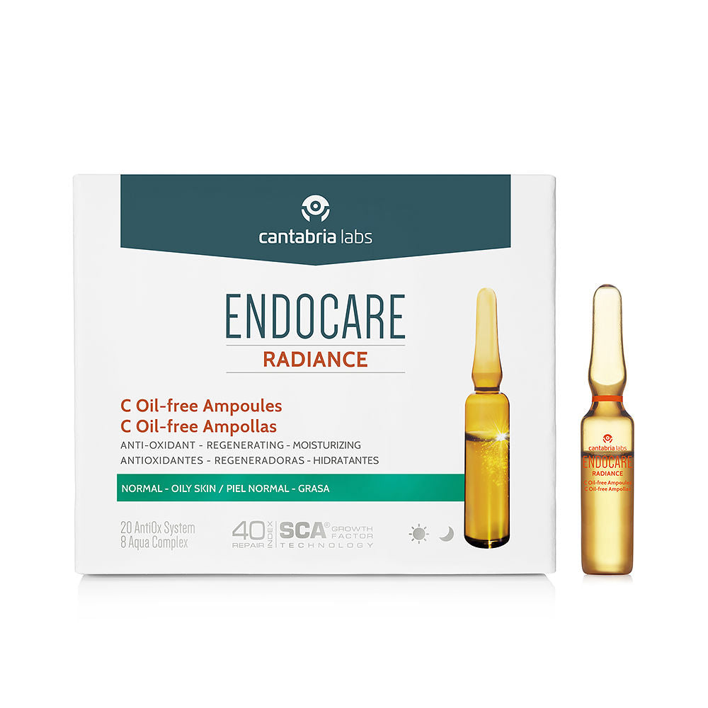 Small glass oil‑free ampoules, clear golden serum, 2 ml single‑use vials
