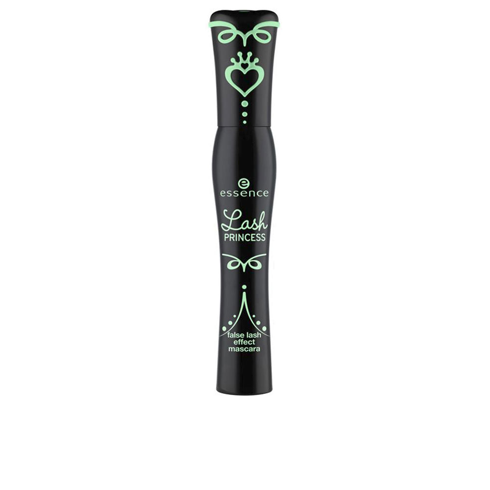 Black tube of Essence Lash Princess mascara with fiber-bristle wand displayed