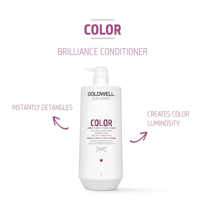 1,000 ml conditioner bottle, light cream, for normal to fine Unisex colour-treated hair