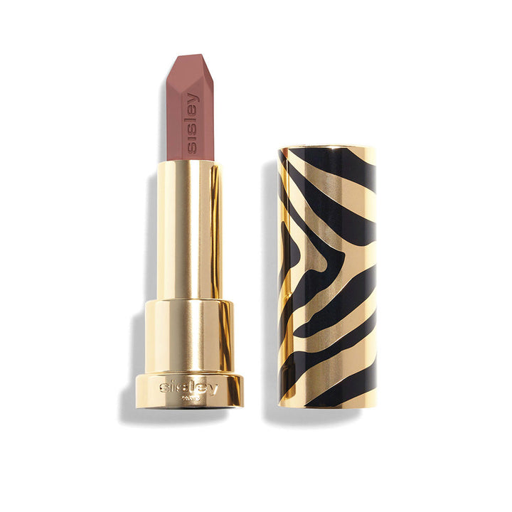 Beige Manhattan hyaluronic lipstick in magnetic zebra case, 3.4 g, angled bullet