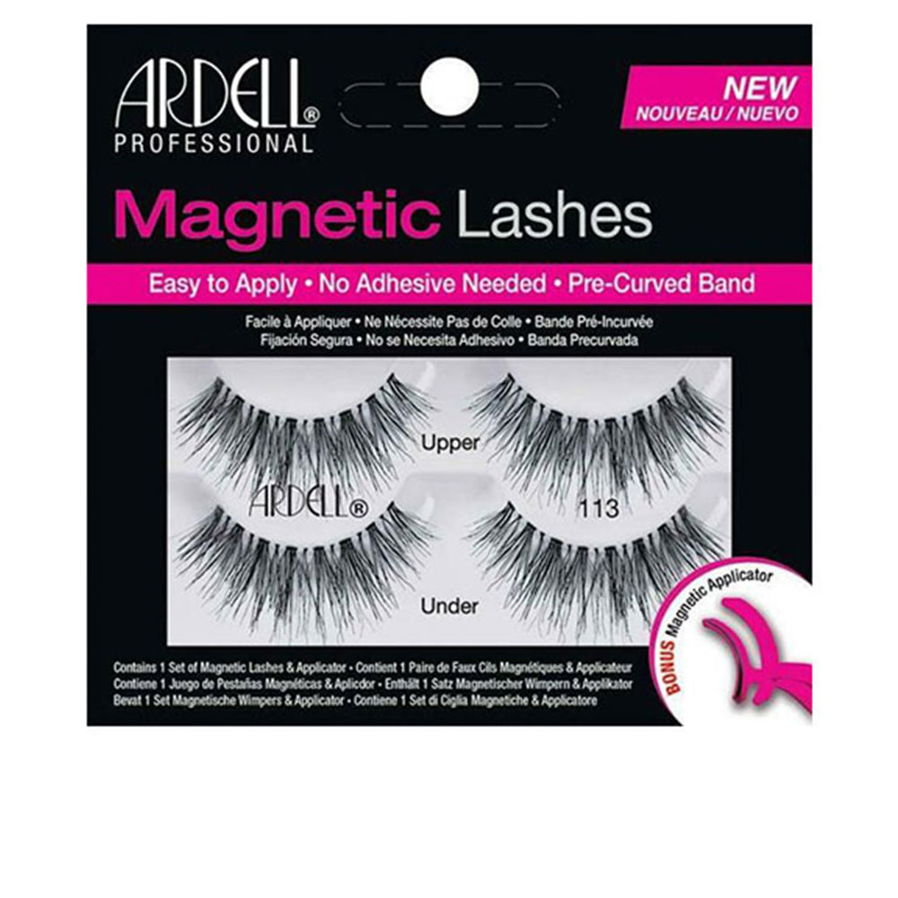 Pair of segmented magnetic synthetic lashes, style 113, thin flexible band