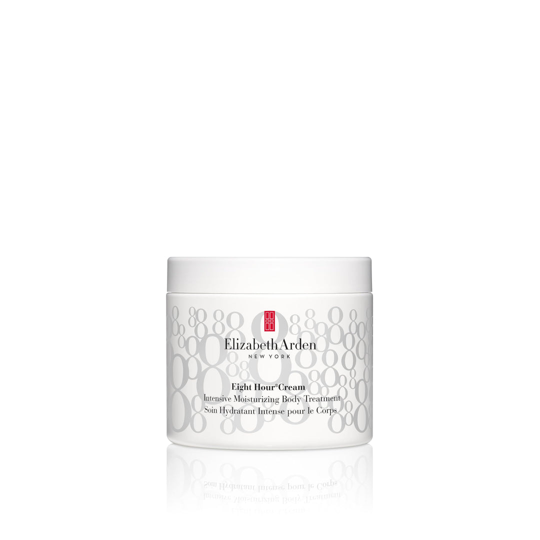 Tube of Elizabeth Arden Eight Hour deep hydration body treatment on neutral background