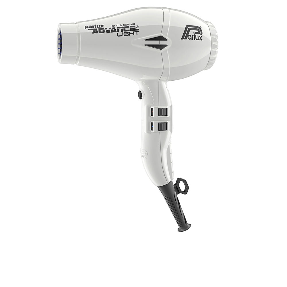 White professional hair dryer with concentrator nozzle, 3 m cable, ergonomic handle