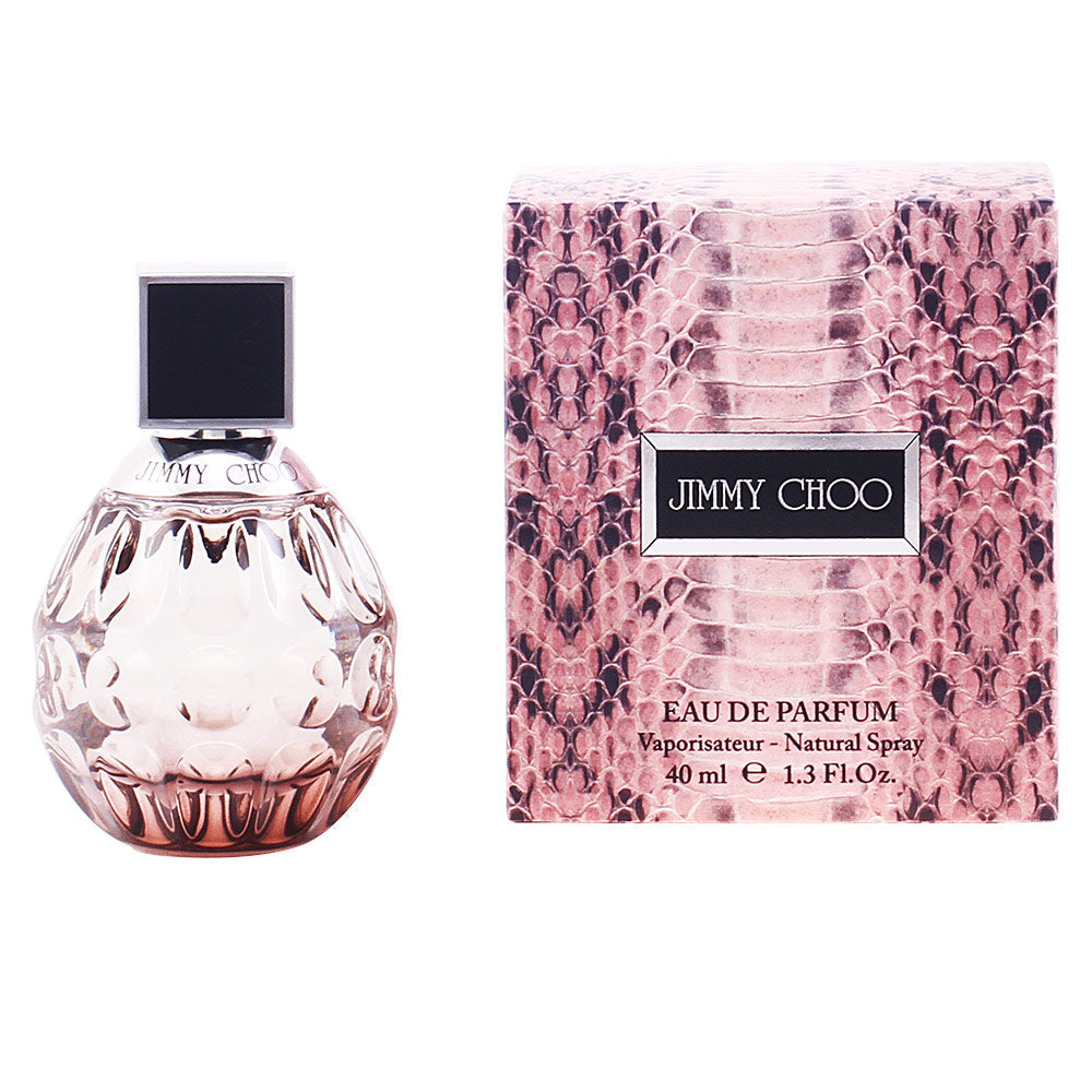 Jimmy Choo rounded soft-pink perfume bottle with subtle glamorous silhouette