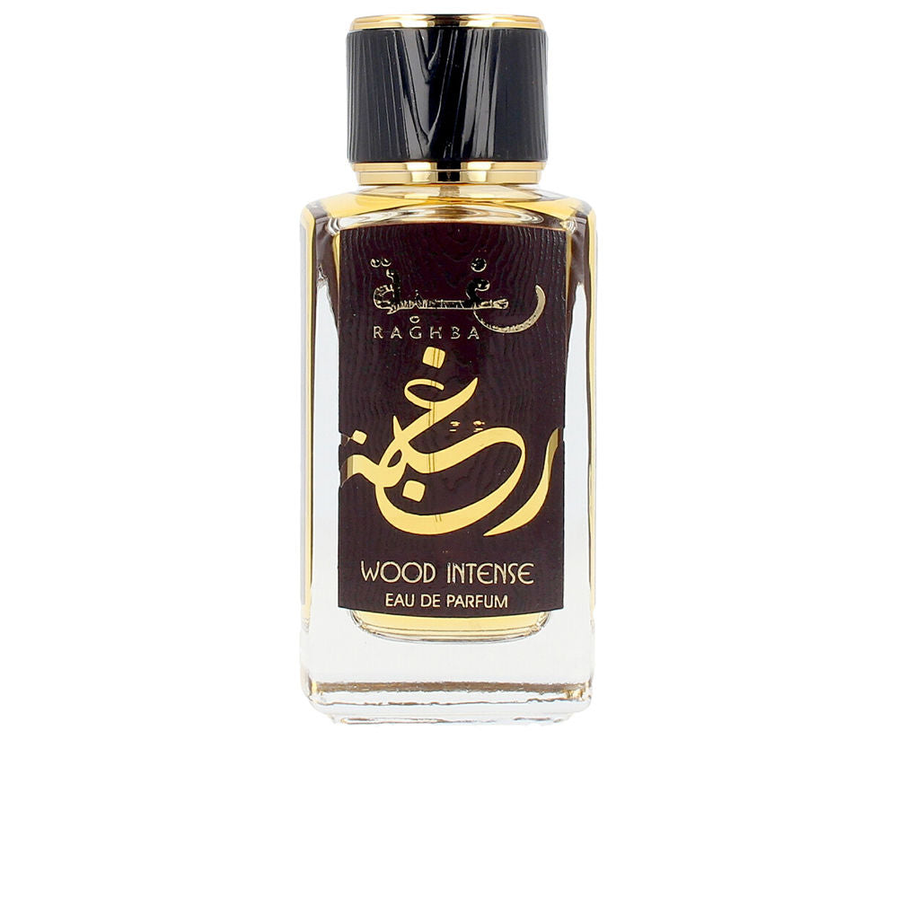 100 ml Raghba Wood Intense bottle, woody oriental fragrance for Man