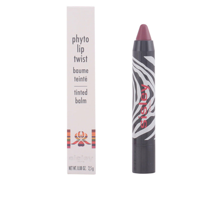 Twist-up berry-coloured lip balm stick, glossy finish, 2.5 g Unisex