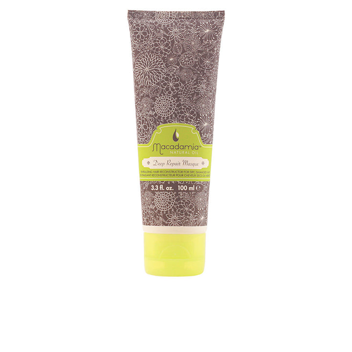 100 ml jar of deep repair macadamia hair mask, cream texture