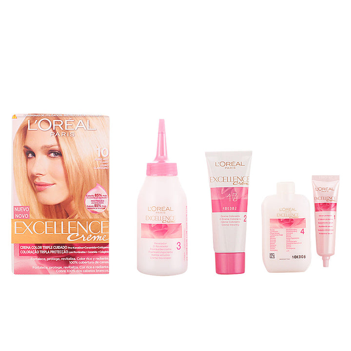 192 ml permanent light blonde hair colour cream kit for full grey coverage, Unisex