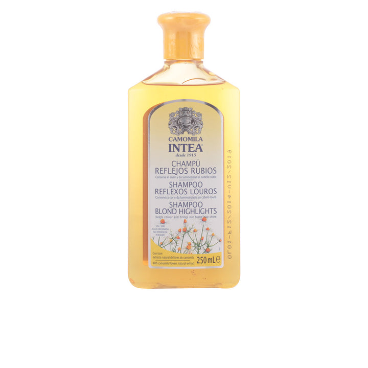 250 ml chamomile shampoo bottle for light and blonde hair, clean white label