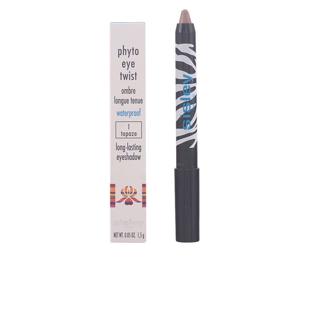 Creamy jumbo eye pencil in Topaze with zebra-pattern barrel, retractable tip