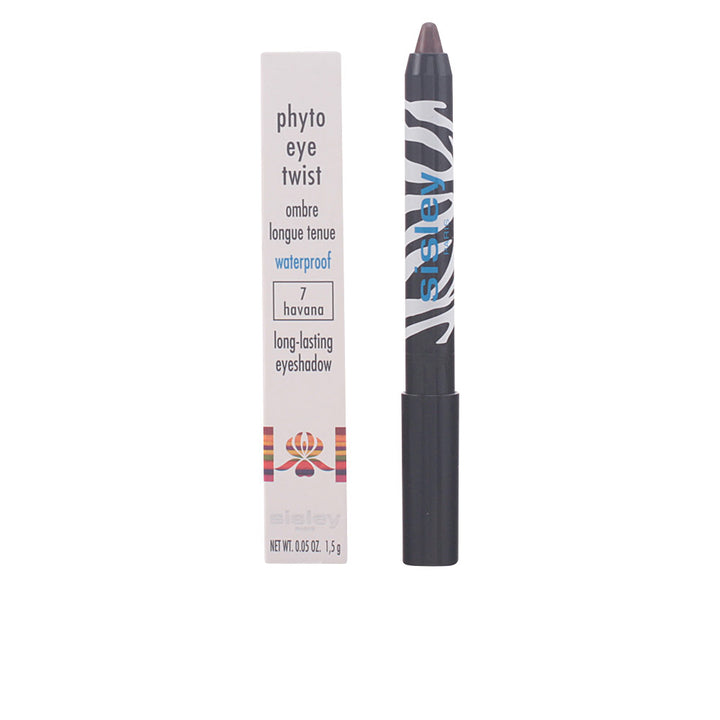 Cream jumbo eye shadow pencil in Havana shade, zebra print casing, twist format