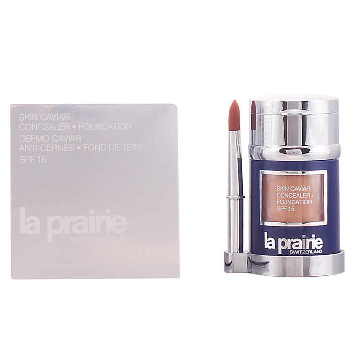 La Prairie Skin Caviar Concealer Foundation SPF 15 bottle and applicator, neutral shade
