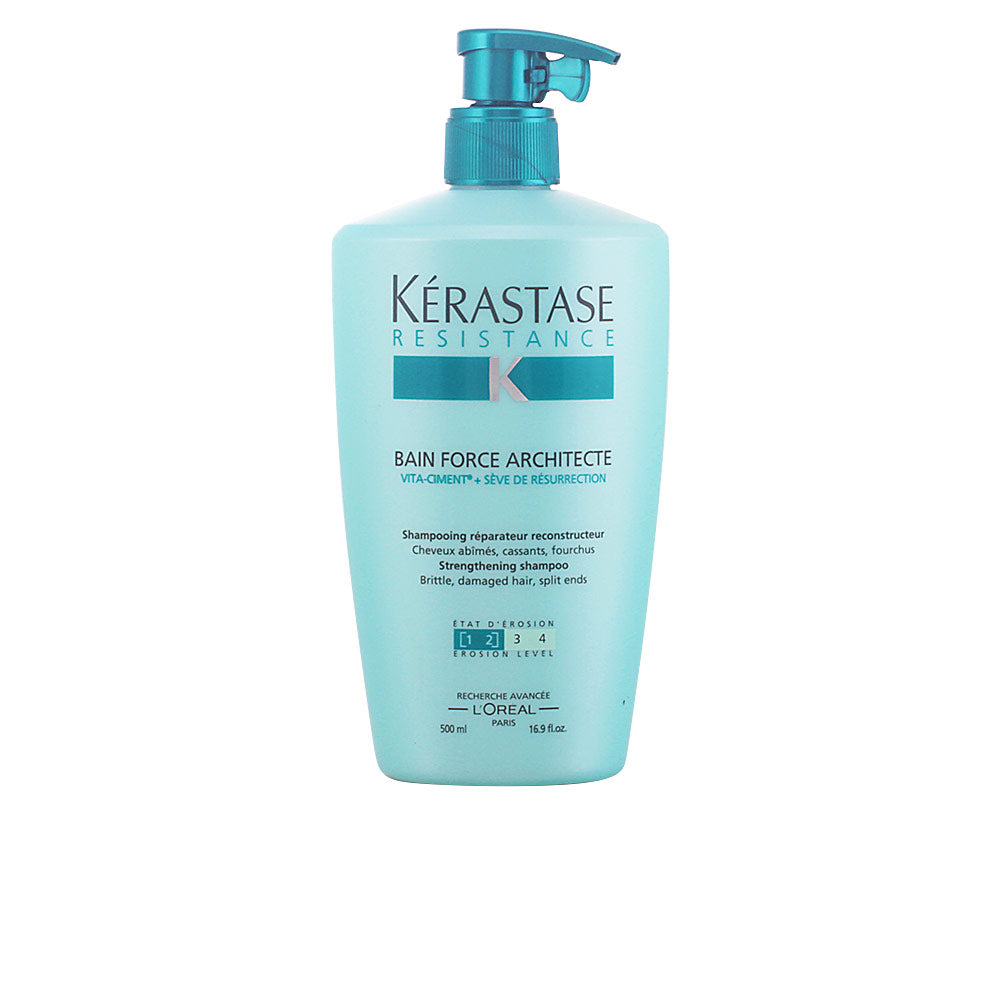 500 ml bottle of reconstructing ceramide shampoo for damaged hair, refill-compatible