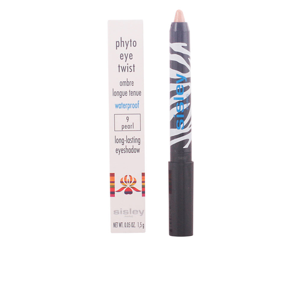 Pearlescent jumbo eye pencil in pearl shade, twist‑up zebra print casing