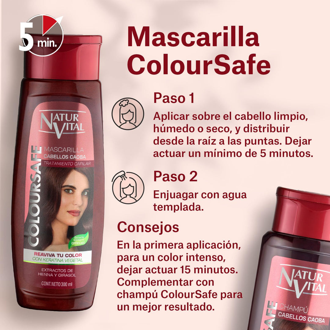 300 ml mahogany colour-protecting hair mask jar, creamy texture, Unisex