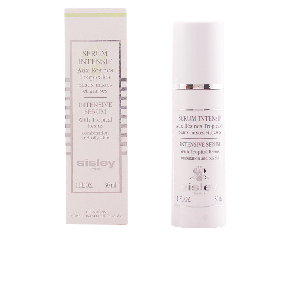 Sisley Tropical Resins Serum bottle for oily, blemish-prone skin, sleek packaging
