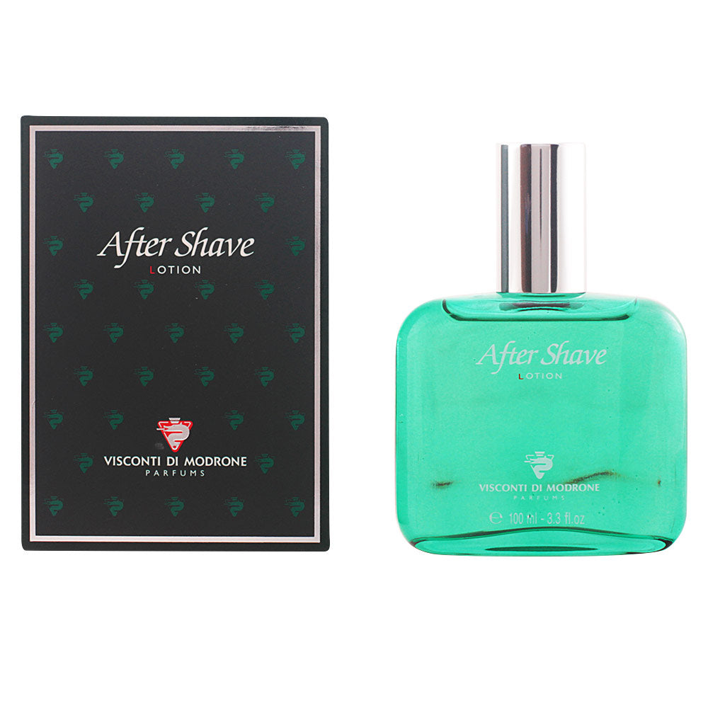Glass bottle and rectangular box in black, green, silver with silver cap, minimalist classic design, Victor