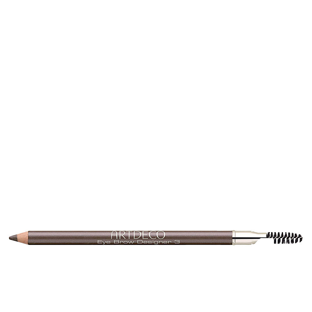 Slim cream brow pencil in medium-dark neutral shade, twist-up tip and soft finish